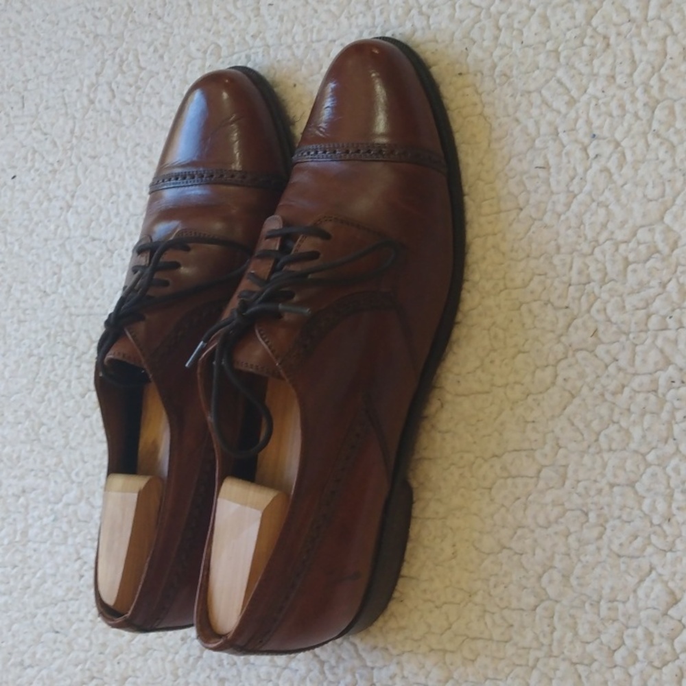 Cable & Co. Leather Brown Leather Oxford Shoes (Made in Italy) 10.5D